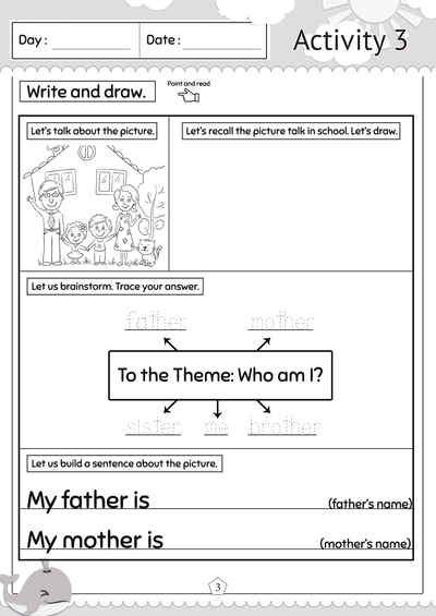 Preschool 1 Literacy 1 Activity 03