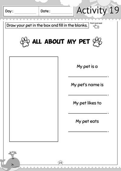 Preschool 1 Literacy 2 Activity 19