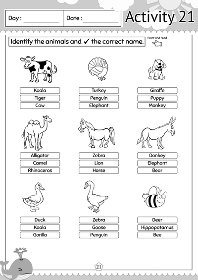 Preschool 1 Literacy 2 Activity 21