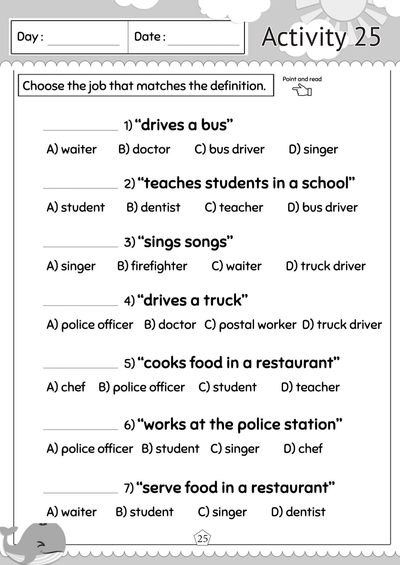 Preschool 2 Literacy 2 Activity 25