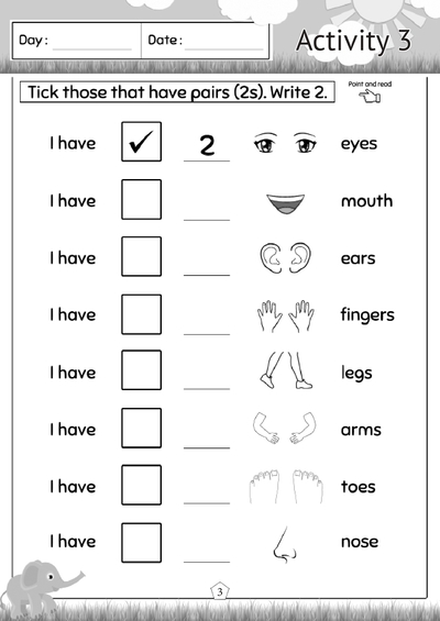 Preschool 1 Numeracy 1 Activity 03