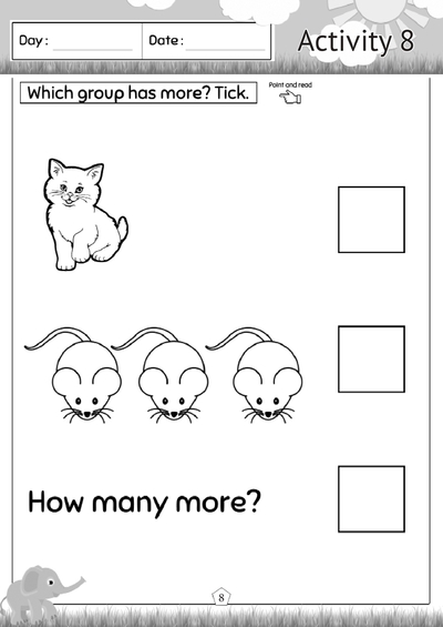 Preschool 1 Numeracy 1 Activity 08