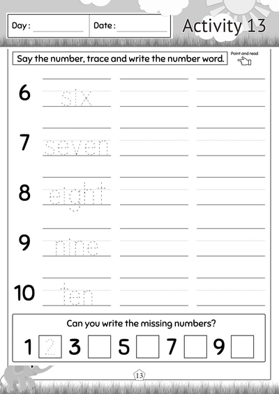 Preschool 1 Numeracy 2 Activity 13