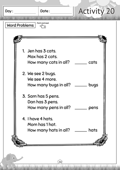 Preschool 1 Numeracy 2 Activity 20