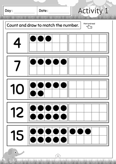 Preschool 2 Numeracy 1 Activity 01