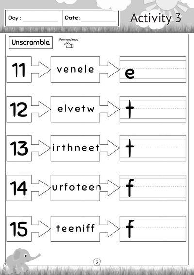 Preschool 2 Numeracy 1 Activity 03