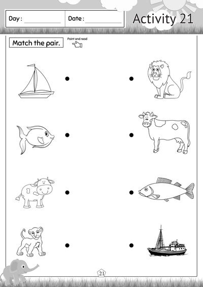 Pre-Nursery Numeracy 1 Activity 21