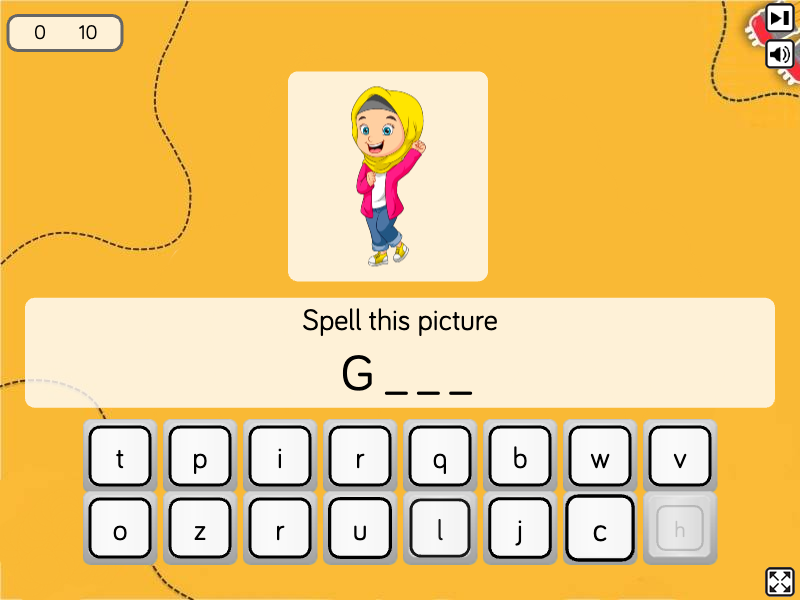 Spell with G